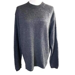 HARLEY DAVIDSON Men’s Wool Blend Pullover Sweater Embroidered Gray Size Medium